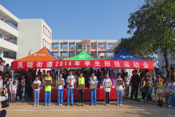 凤翔街道举行2014年学生田径运动会